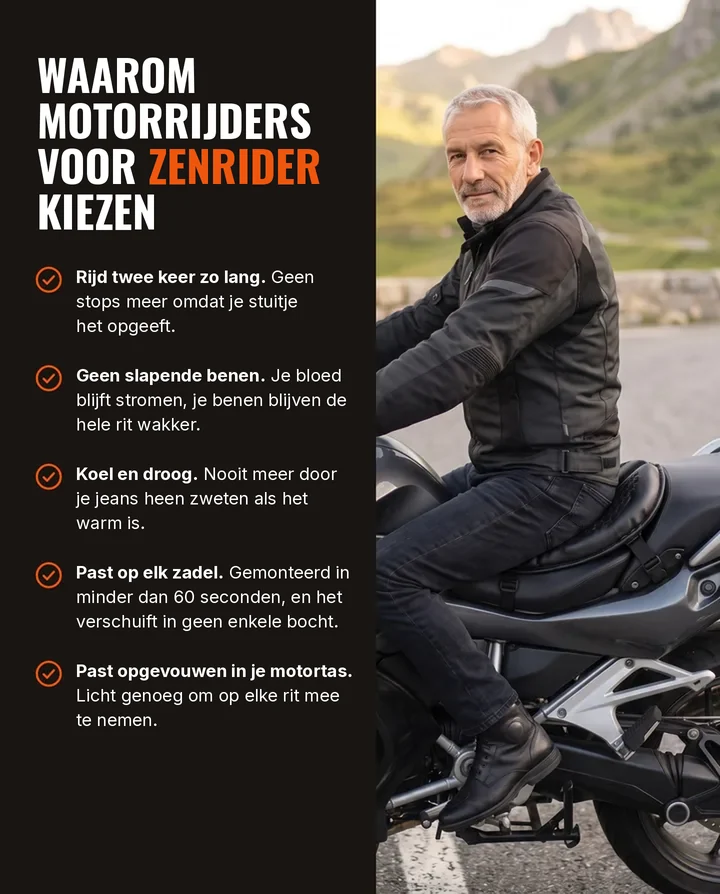 Waarom motorrijders voor ZenRider kiezen